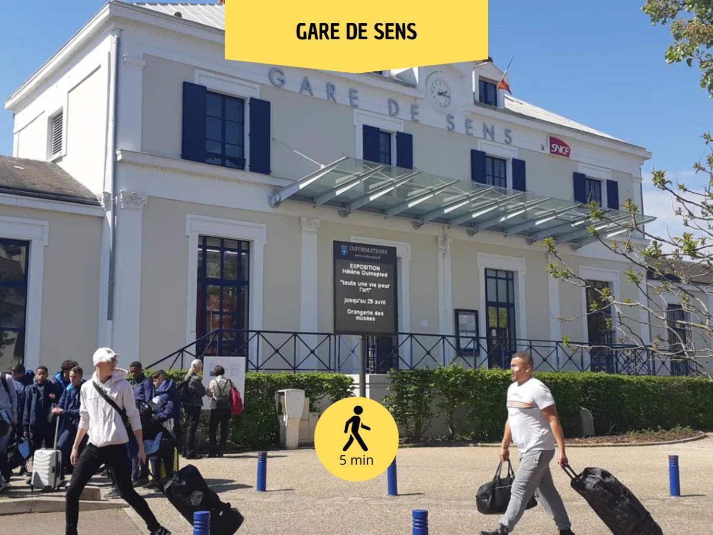Le Subtil - Best Keys - Elegance & Confort - 2 Chambres Separees - Lit Queen Size - Smart Tv Netflix - Entre Gare & Centre Ville - A 1H De Paris - Wifi Fibre - Check-In Autonome Sens Ngoại thất bức ảnh