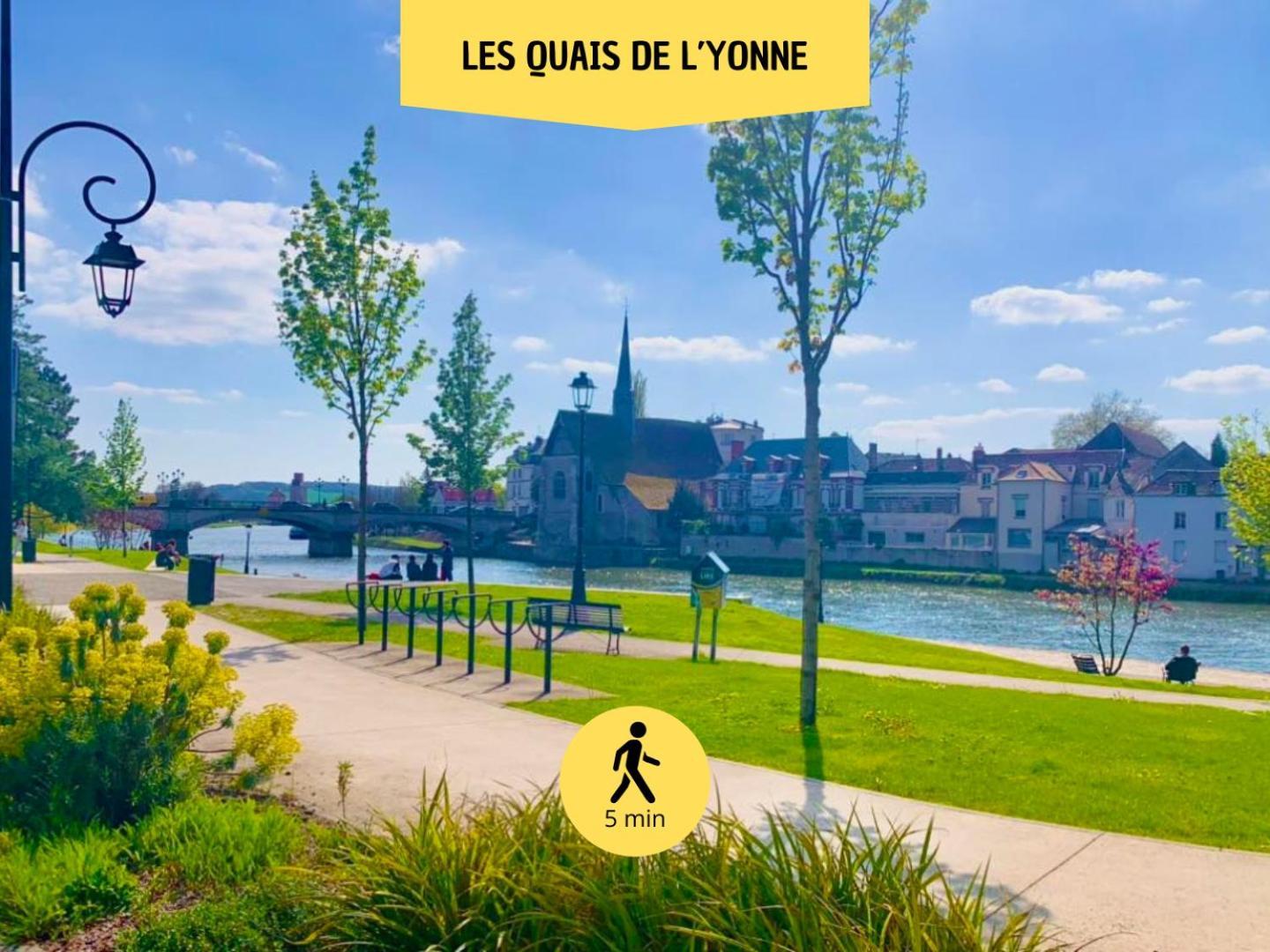 Le Subtil - Best Keys - Elegance & Confort - 2 Chambres Separees - Lit Queen Size - Smart Tv Netflix - Entre Gare & Centre Ville - A 1H De Paris - Wifi Fibre - Check-In Autonome Sens Ngoại thất bức ảnh